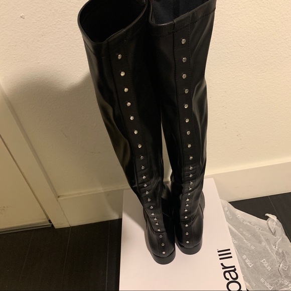 Bar III faux leather over the knee boots - Picture 5 of 7